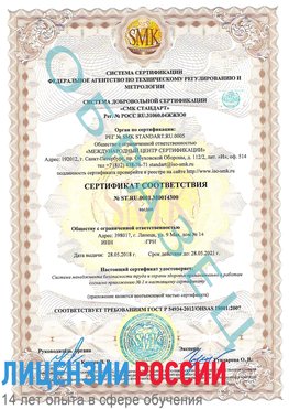 Образец сертификата соответствия Кострома Сертификат OHSAS 18001