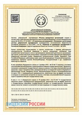 Приложение к сертификату для ИП Кострома Сертификат СТО 03.080.02033720.1-2020